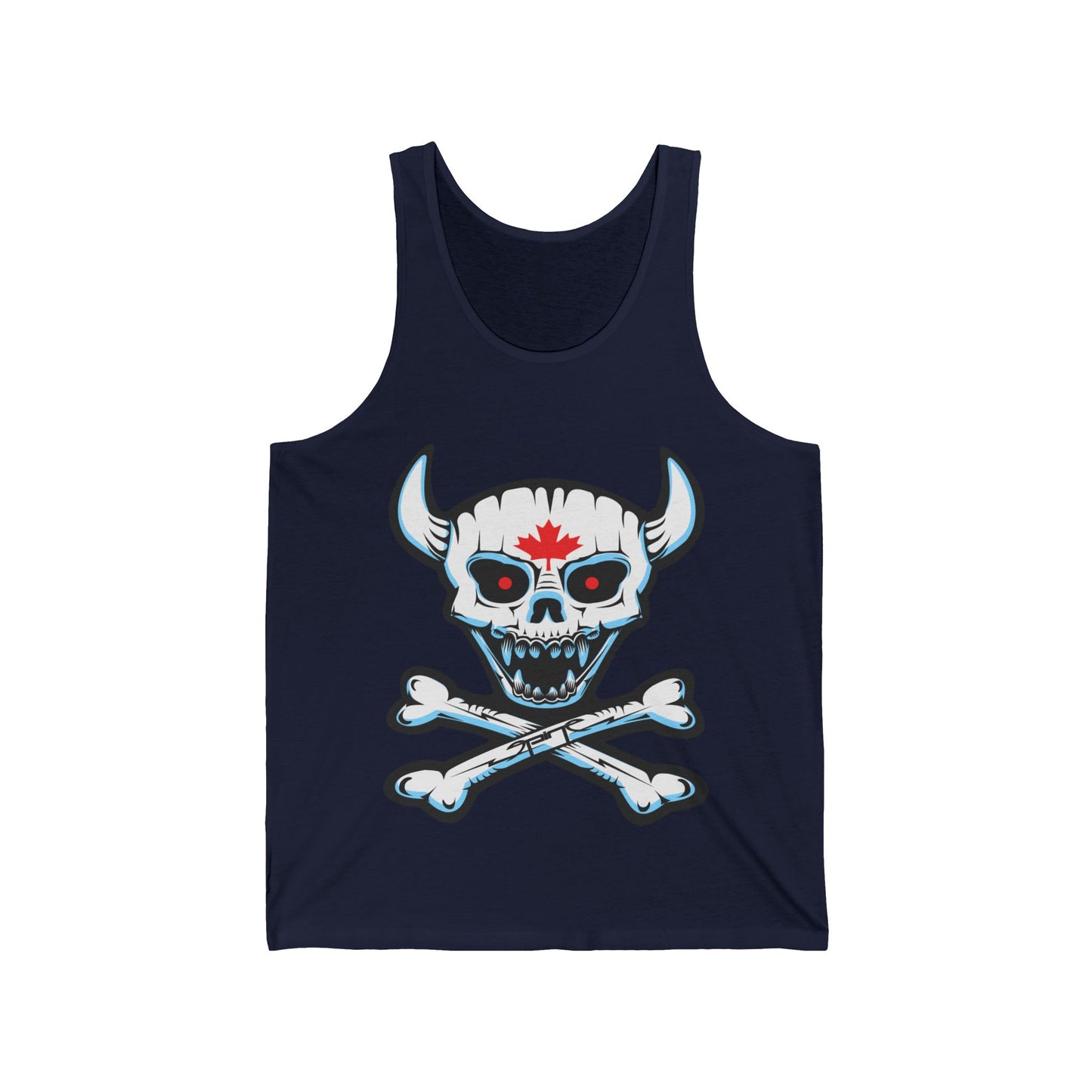 Demon Skull Unisex Jersey Tank, By Spine Design