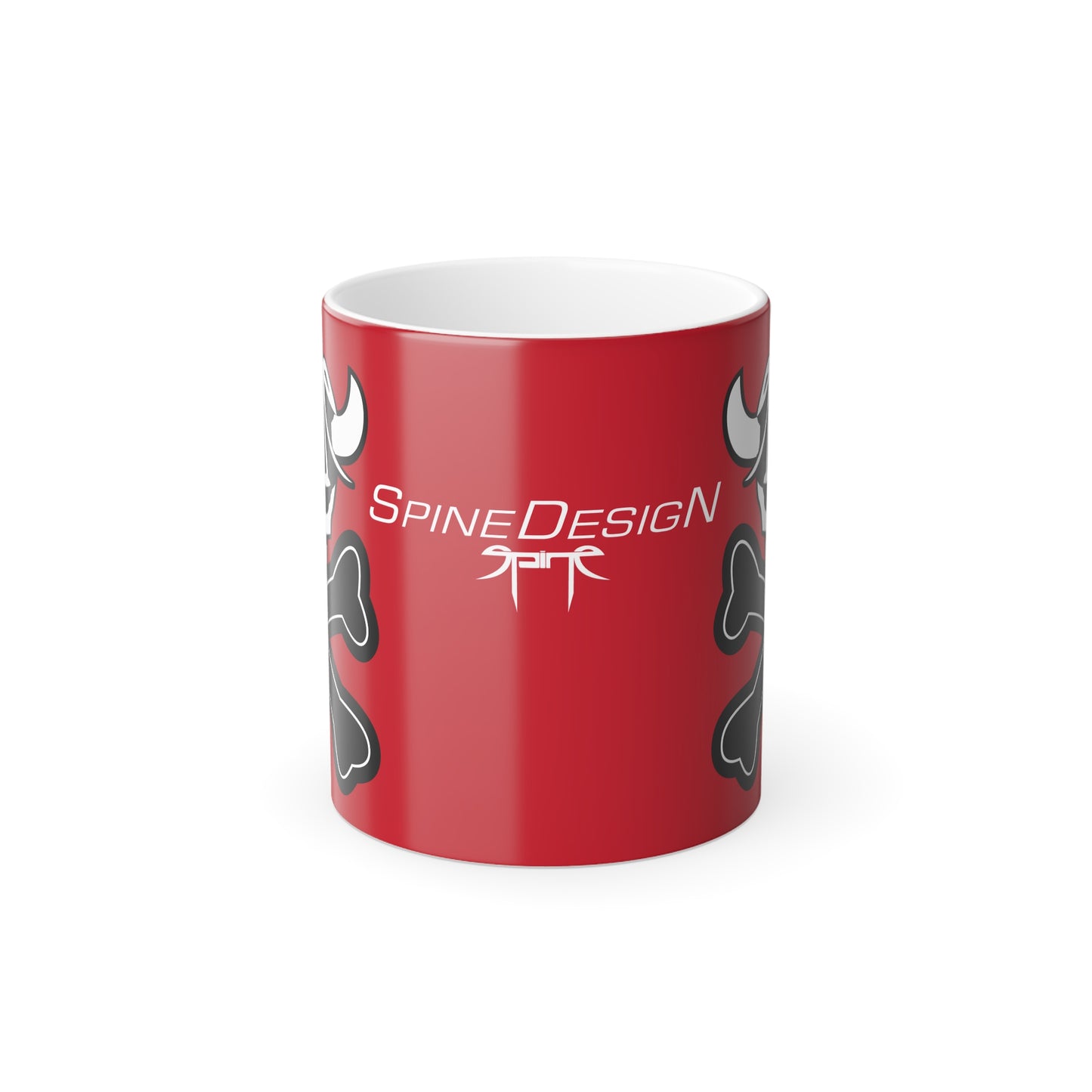 Spine Skull, Color Morphing Mug, 11oz