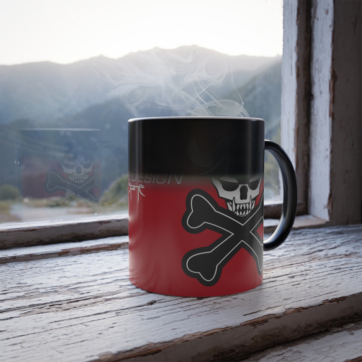 Spine Skull, Color Morphing Mug, 11oz
