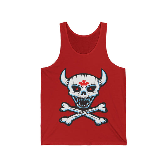 Demon Skull Unisex Jersey Tank, By Spine Design