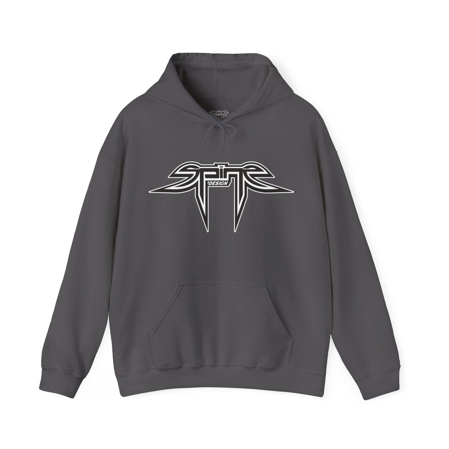 Spine Design Black and White logo Unisex Heavy Blend™ Hooded Sweatshirt