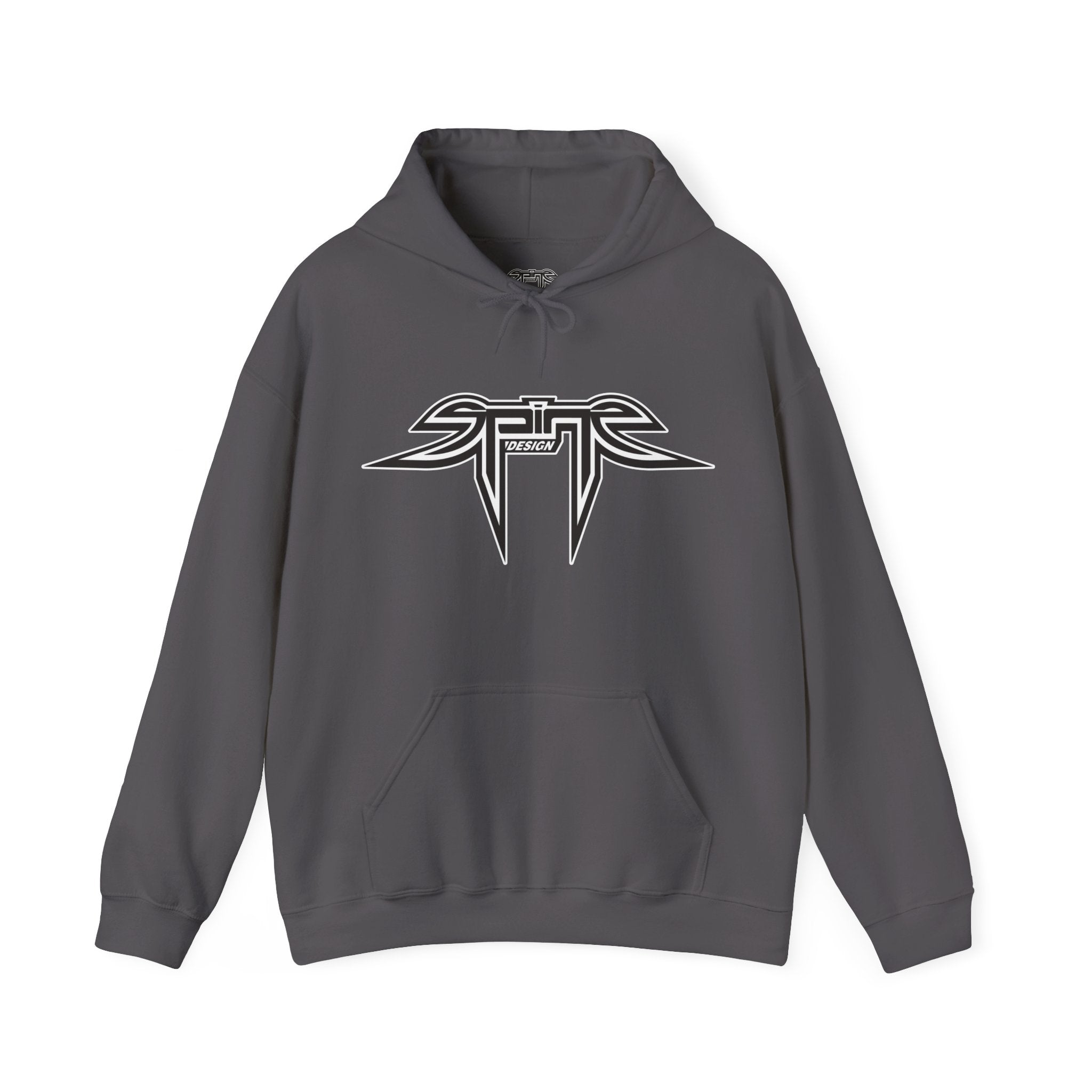 Spine Design Black and White logo Unisex Heavy Blend™ Hooded Sweatshirt