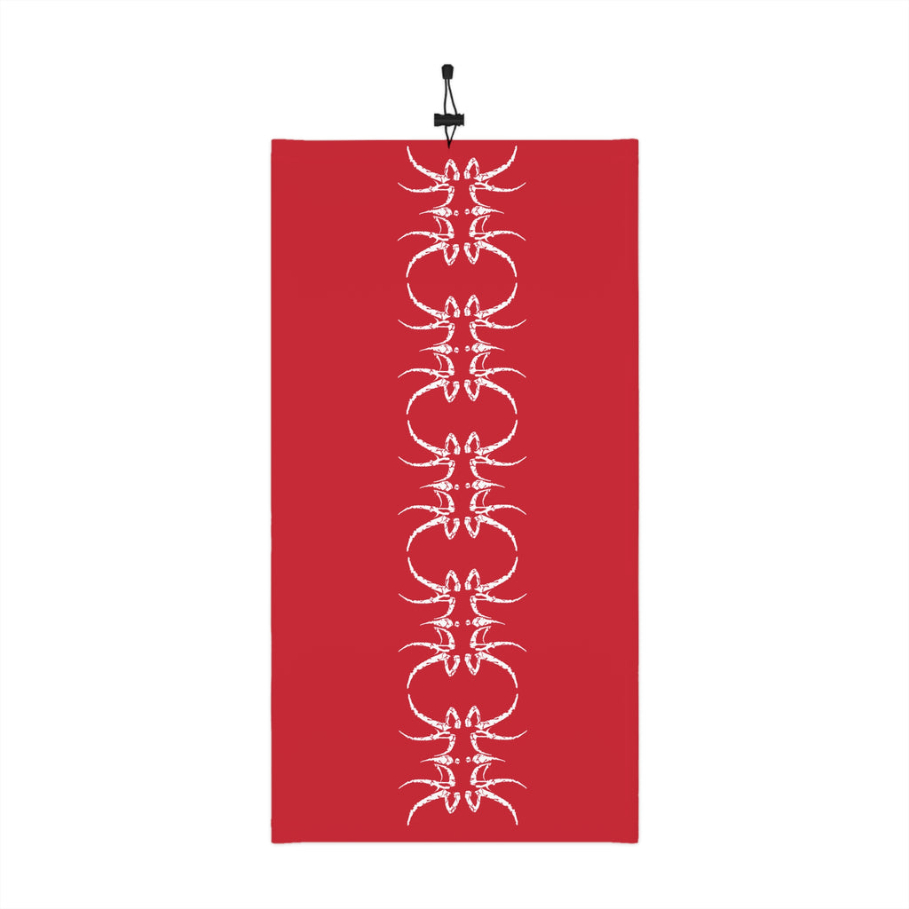 Spine Skull on Red, Winter Neck Gaiter With Drawstring