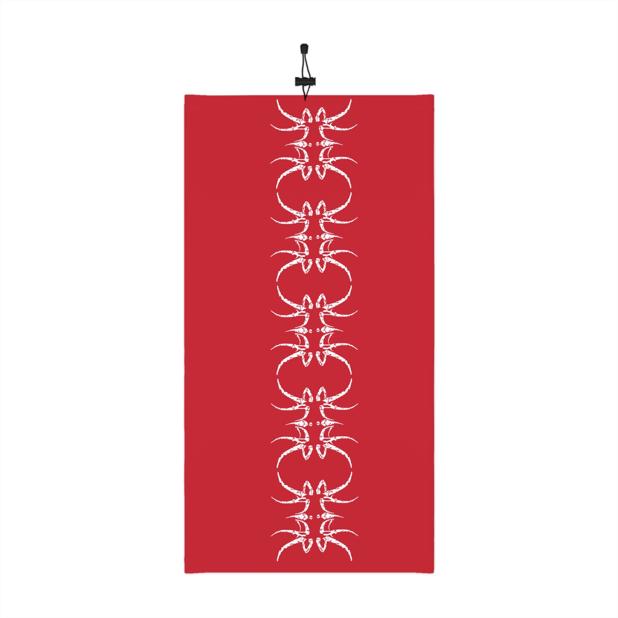 Spine Skull on Red, Winter Neck Gaiter With Drawstring