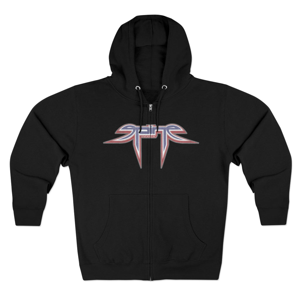 Center Ice, SPINE DESIGN, Unisex Zip Hoodie
