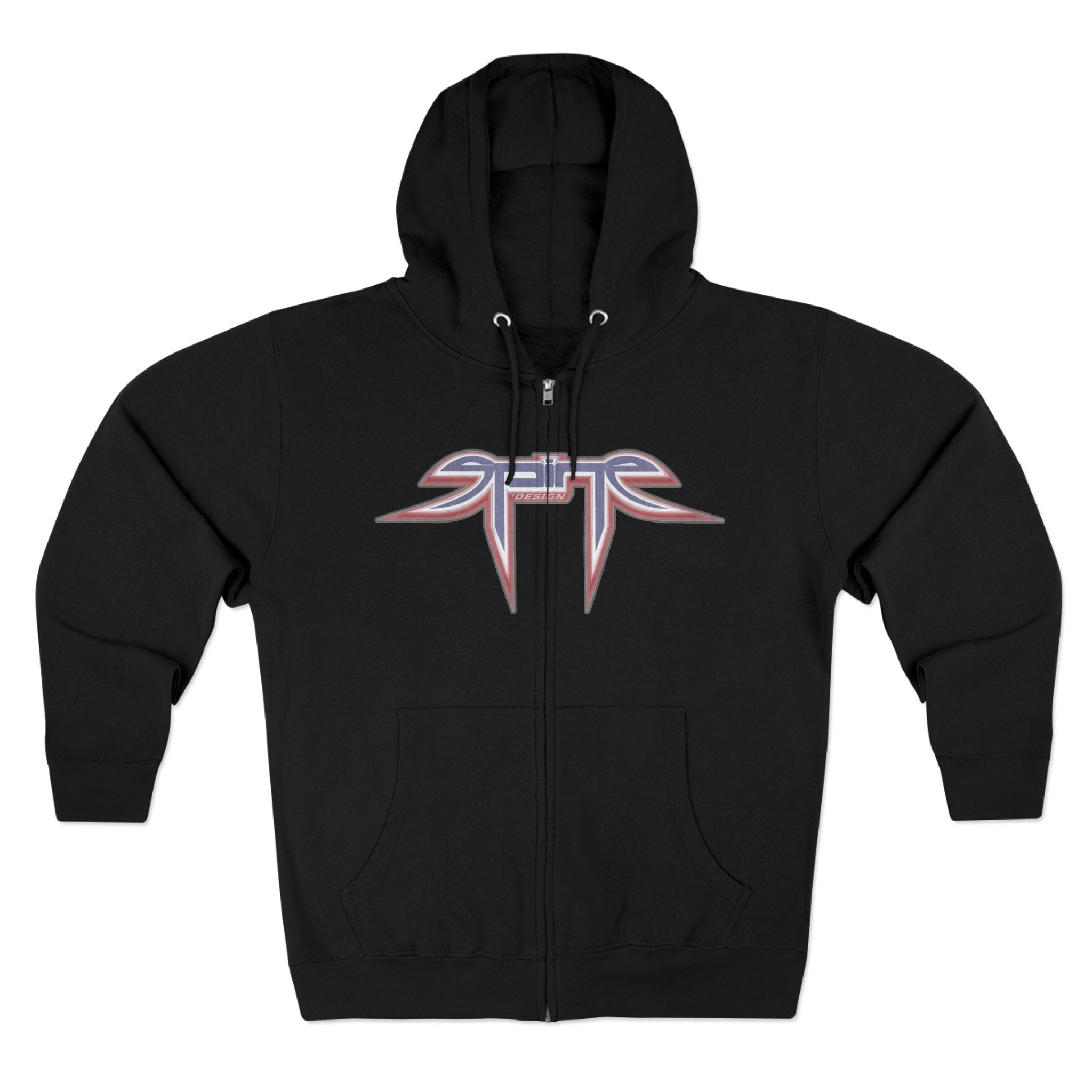 Center Ice, SPINE DESIGN, Unisex Zip Hoodie