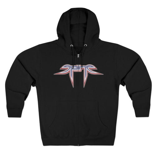 Center Ice, SPINE DESIGN, Unisex Zip Hoodie