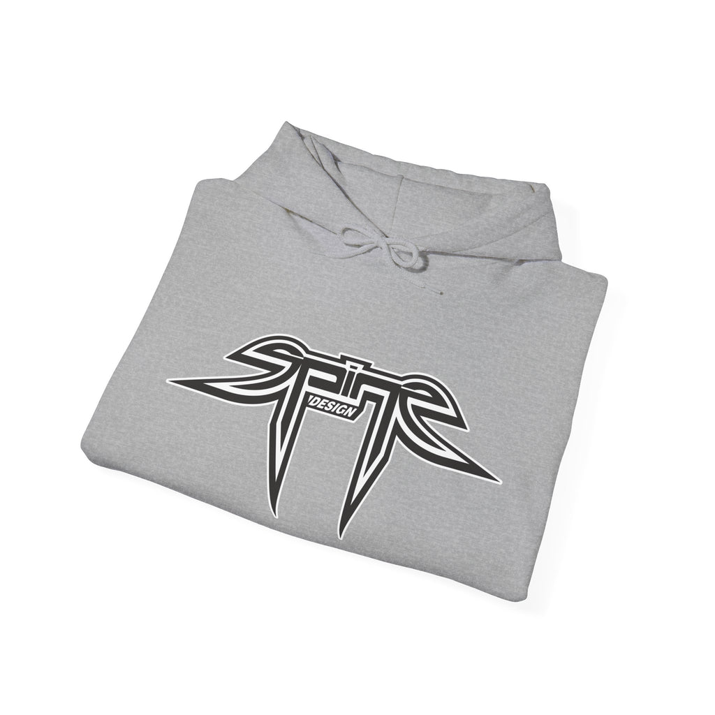 Spine Design Black and White logo Unisex Heavy Blend™ Hooded Sweatshirt