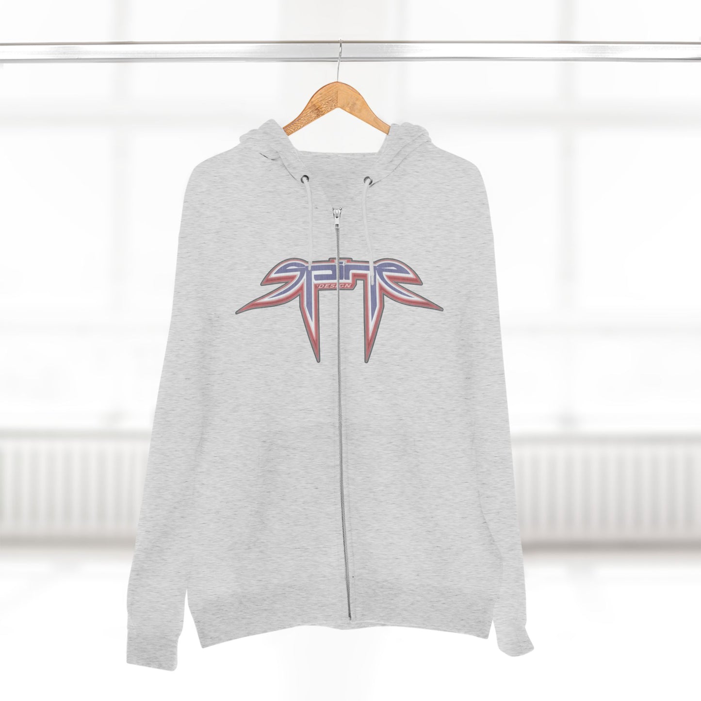 Center Ice, SPINE DESIGN, Unisex Zip Hoodie