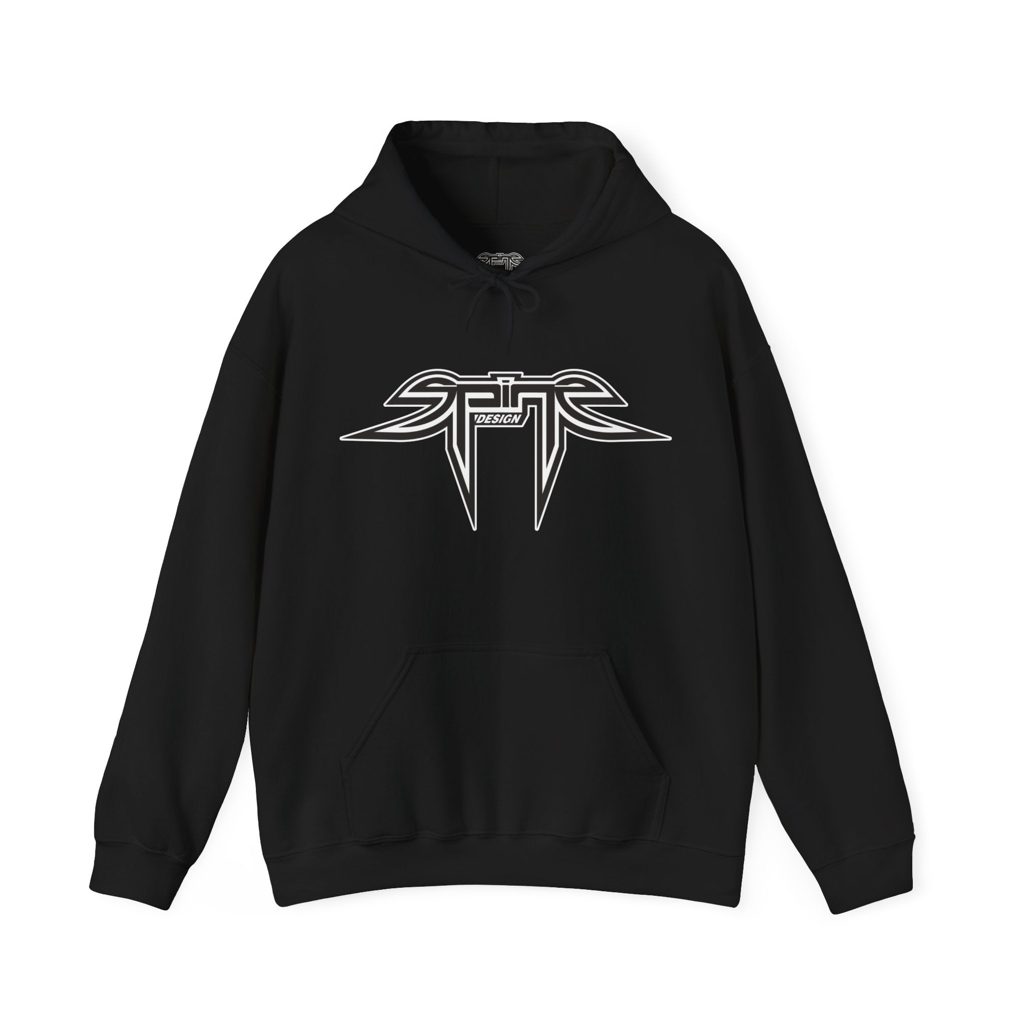 Spine Design Black and White logo Unisex Heavy Blend™ Hooded Sweatshirt
