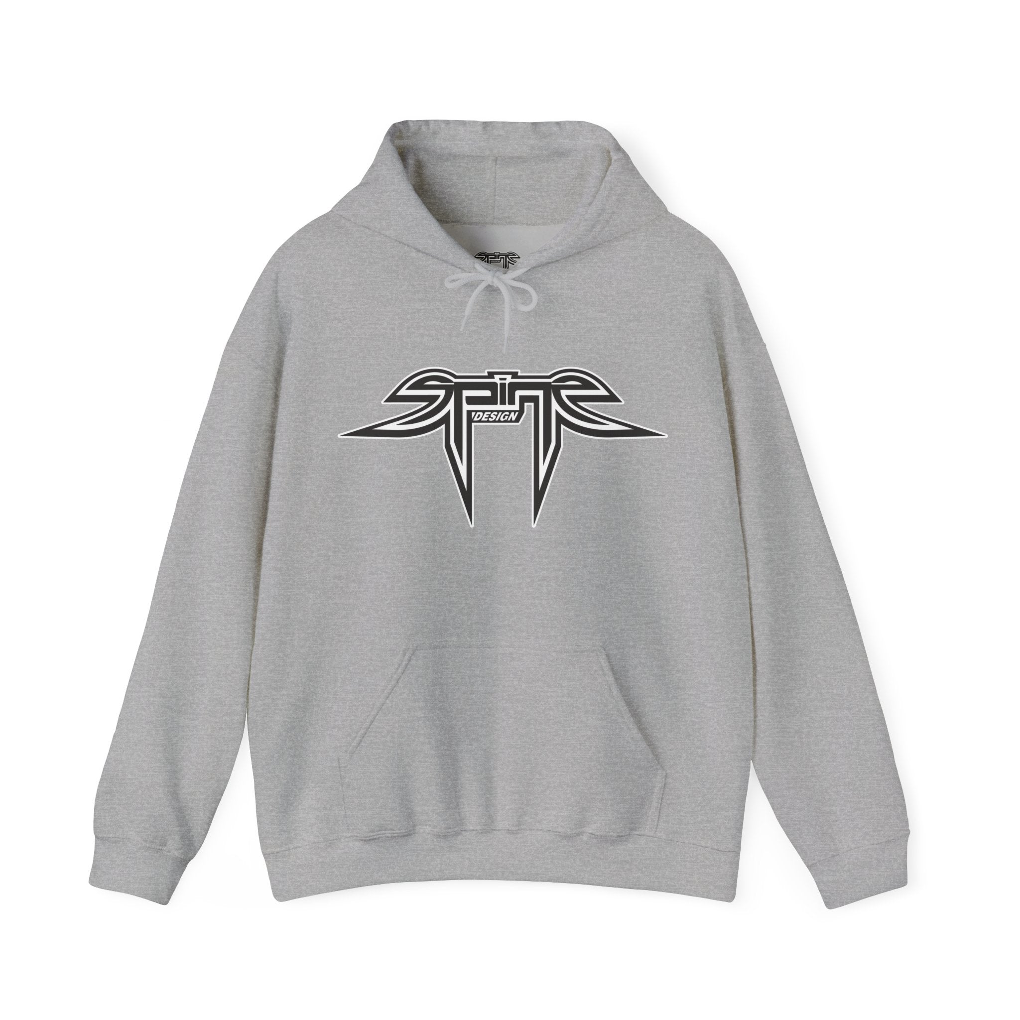 Spine Design Black and White logo Unisex Heavy Blend™ Hooded Sweatshirt