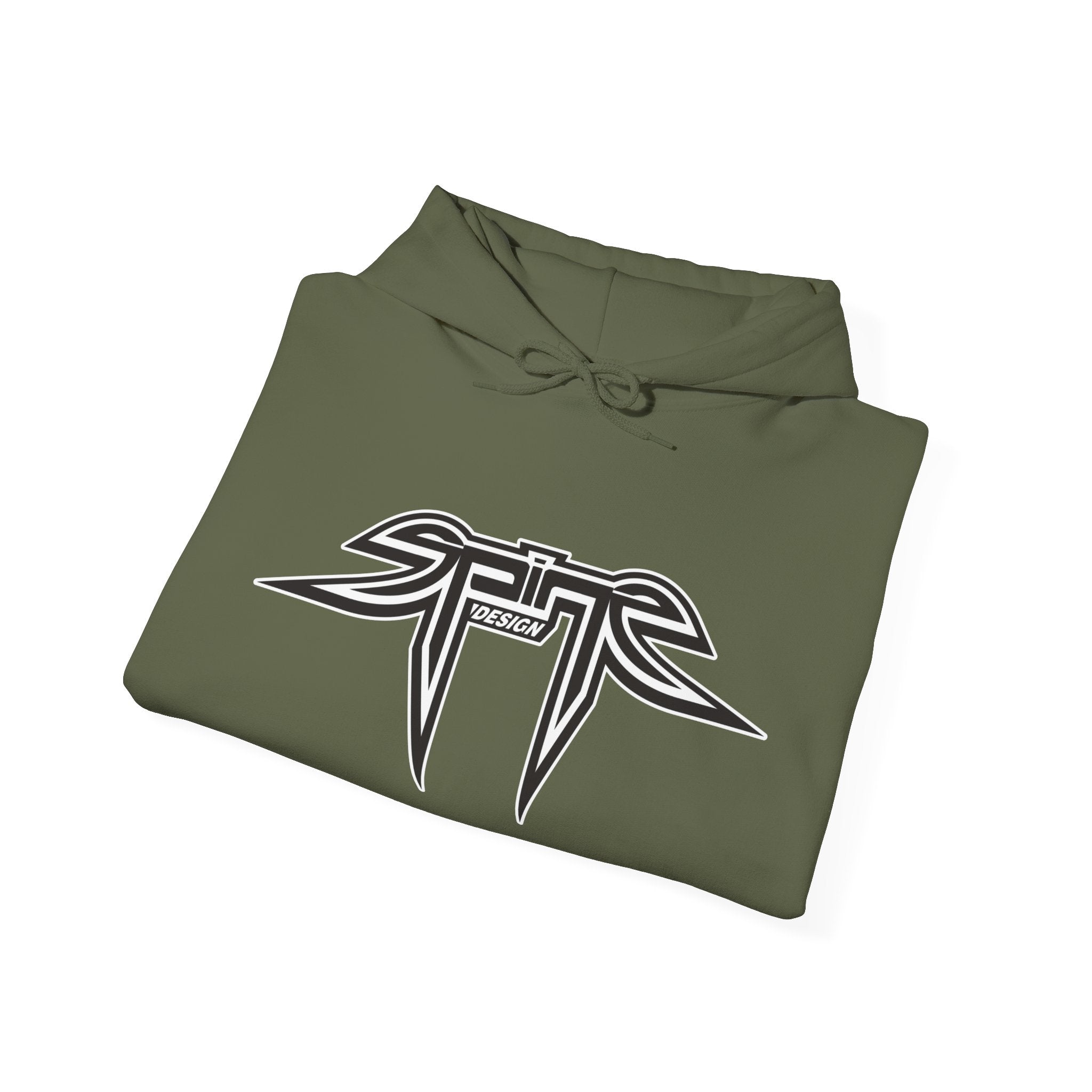 Spine Design Black and White logo Unisex Heavy Blend™ Hooded Sweatshirt