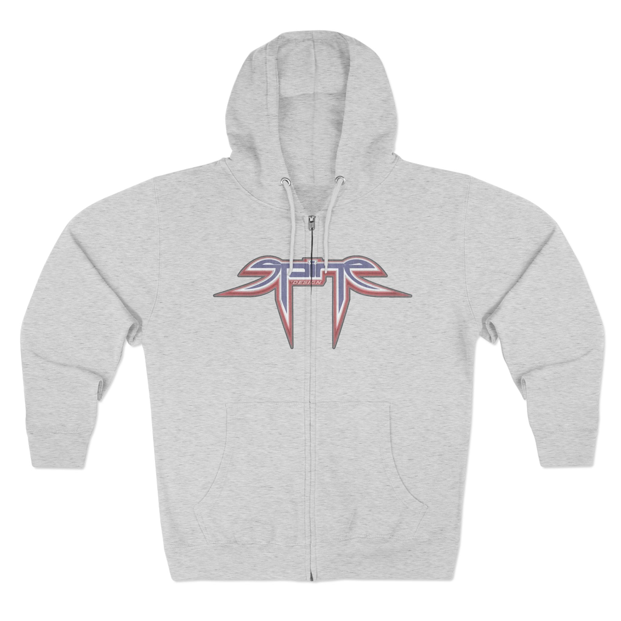 Center Ice, SPINE DESIGN, Unisex Zip Hoodie