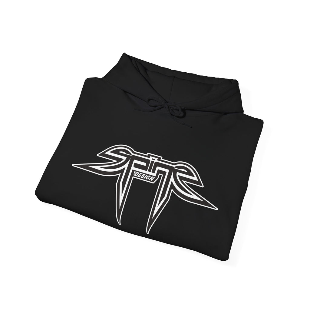 Spine Design Black and White logo Unisex Heavy Blend™ Hooded Sweatshirt
