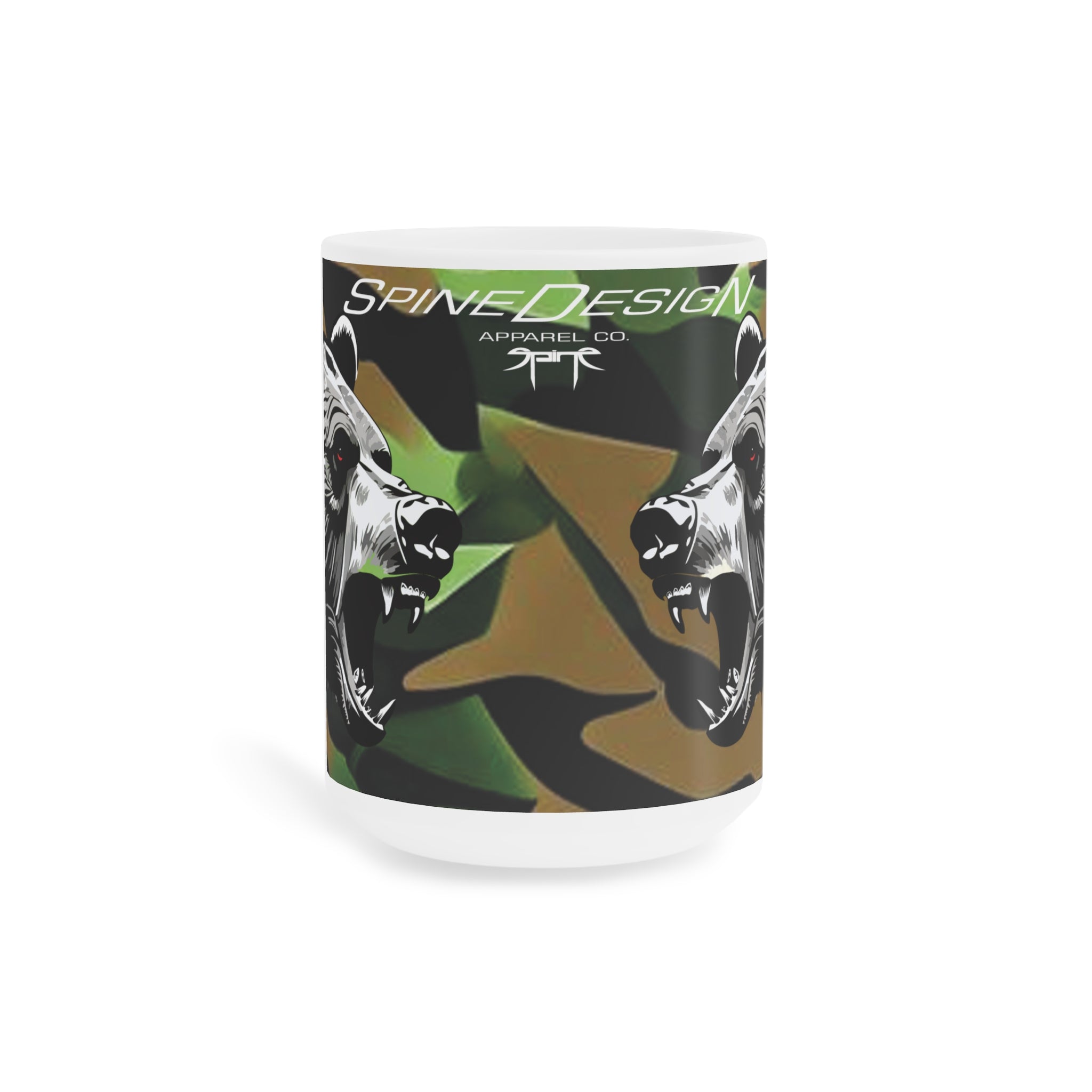 Grizzly Spine, Big Boy Ceramic Mugs (11oz\15oz\20oz) by Spine Design