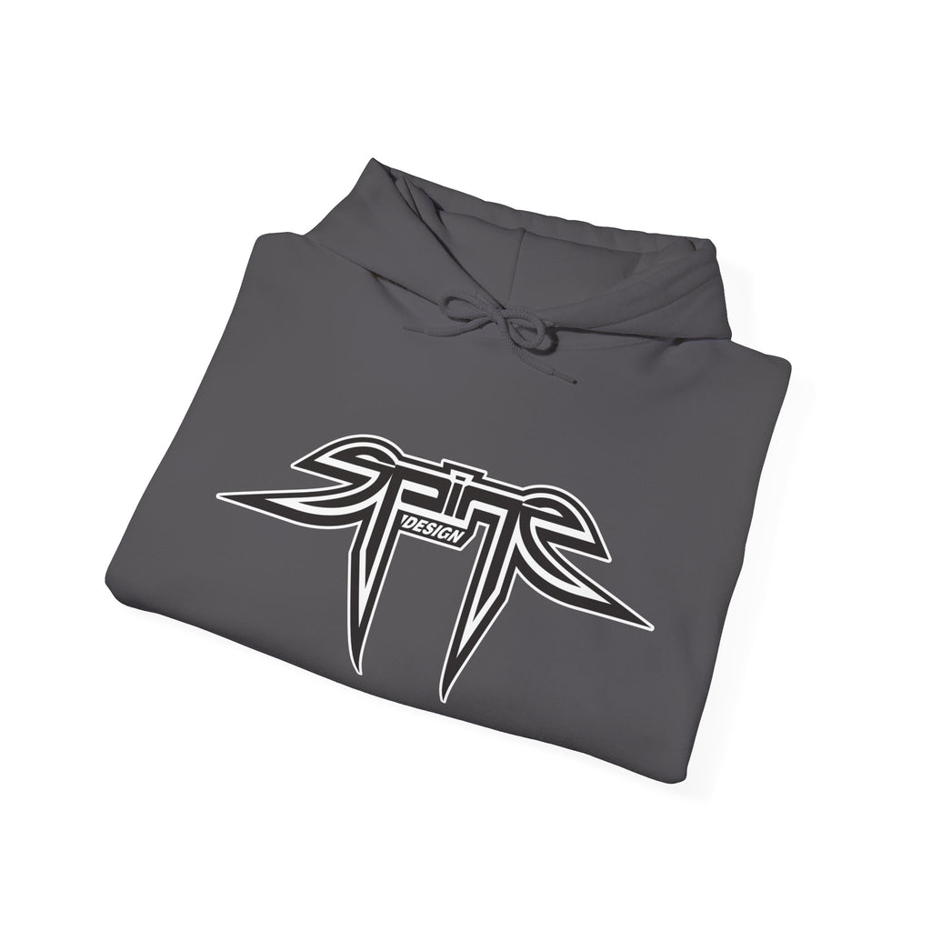 Spine Design Black and White logo Unisex Heavy Blend™ Hooded Sweatshirt