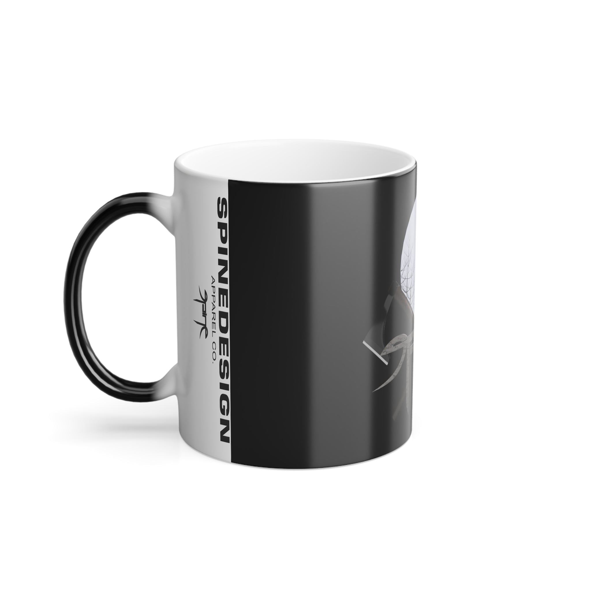 SPINE DESIGN Moon Axes.  Color Morphing Mug, 11oz