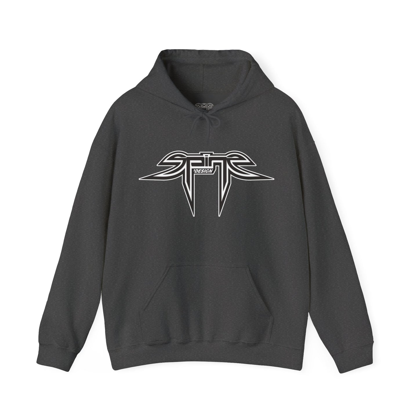 Spine Design Black and White logo Unisex Heavy Blend™ Hooded Sweatshirt