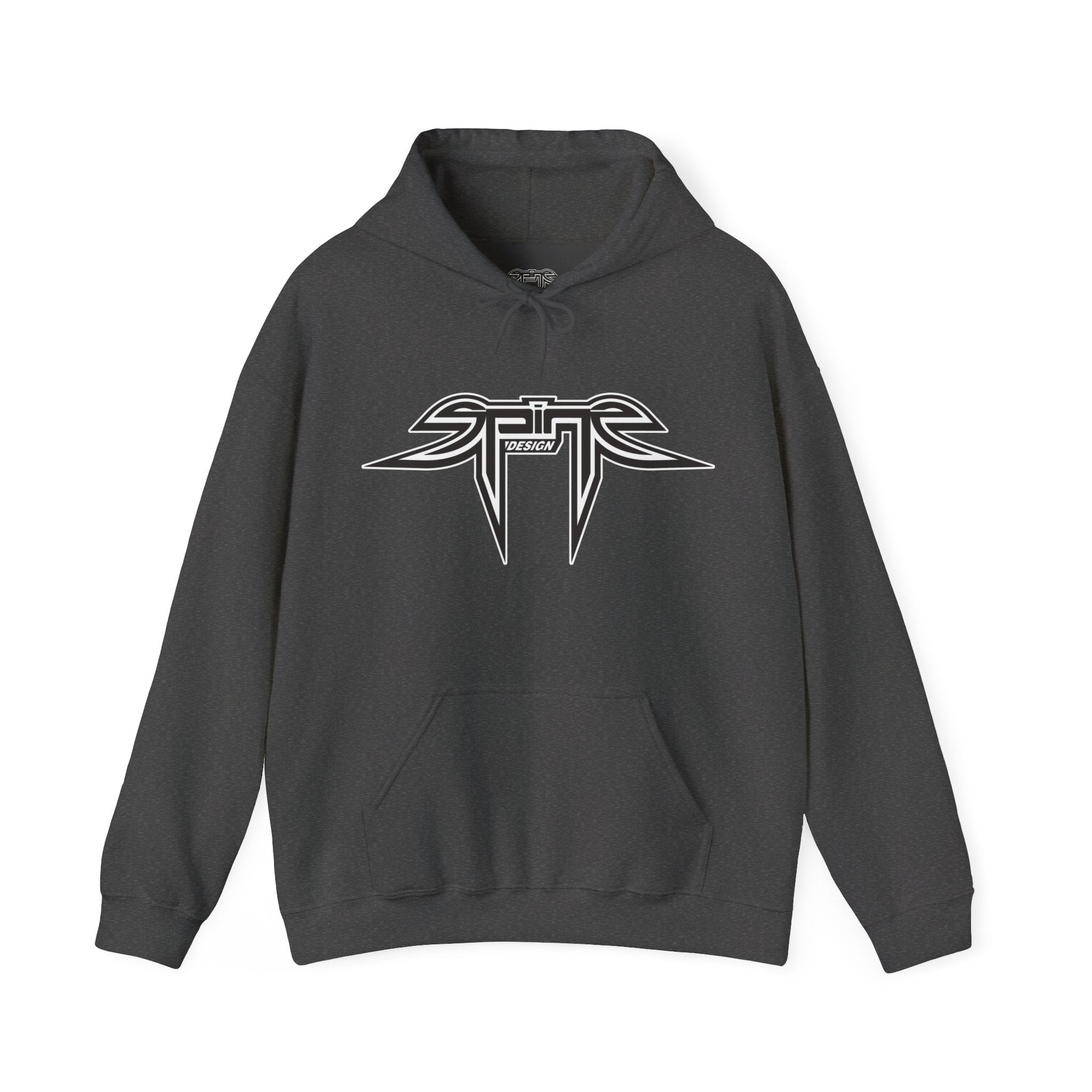 Spine Design Black and White logo Unisex Heavy Blend™ Hooded Sweatshirt