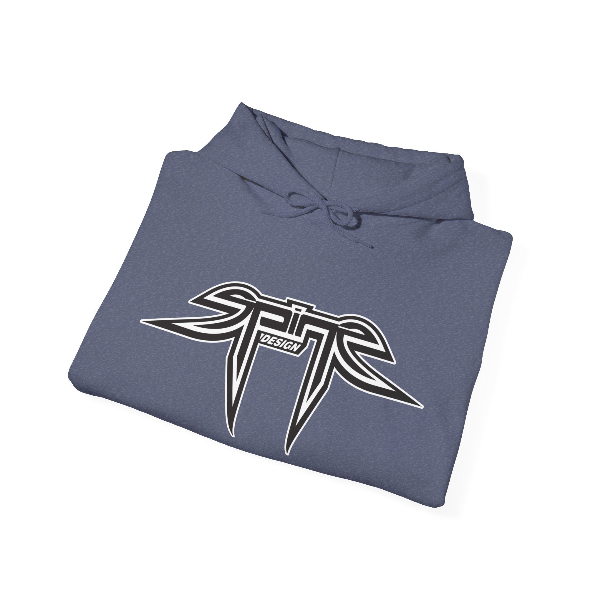 Spine Design Black and White logo Unisex Heavy Blend™ Hooded Sweatshirt