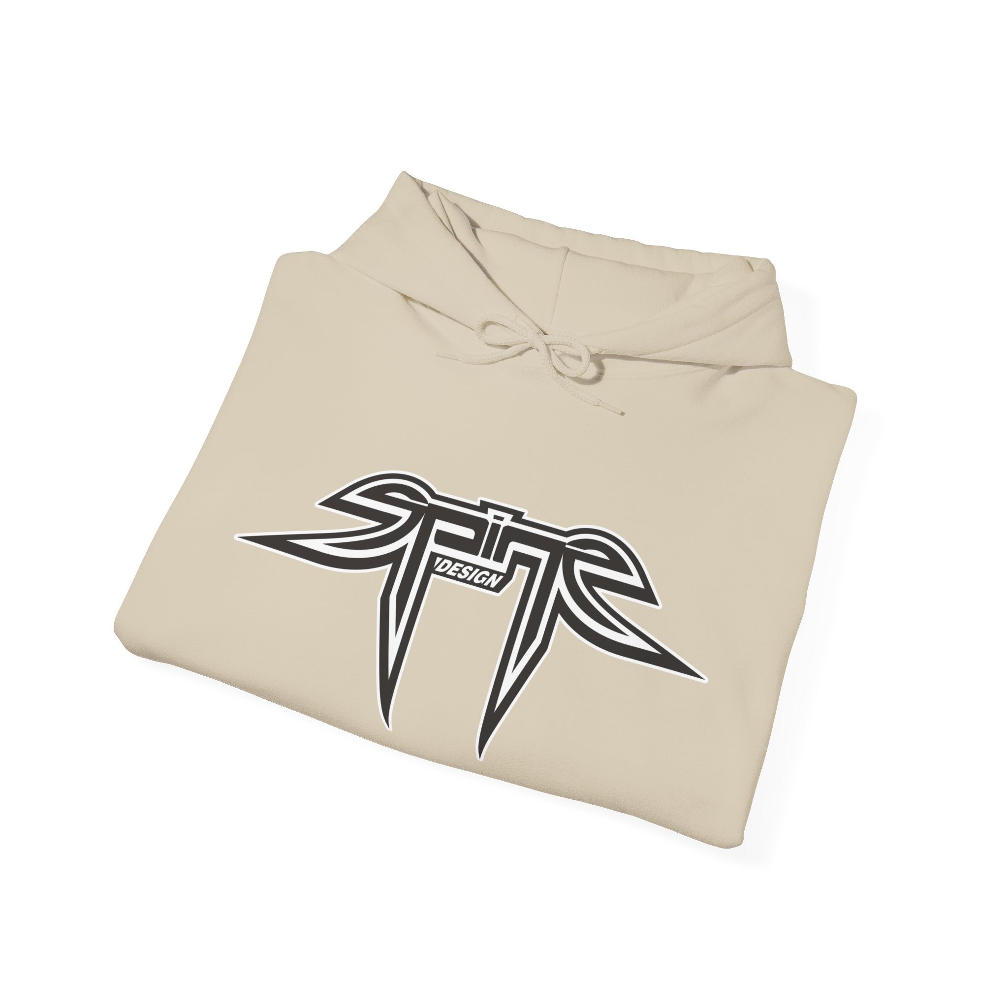Spine Design Black and White logo Unisex Heavy Blend™ Hooded Sweatshirt