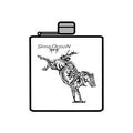 Electric Bronco, Stainless Steel Flask, 6oz
