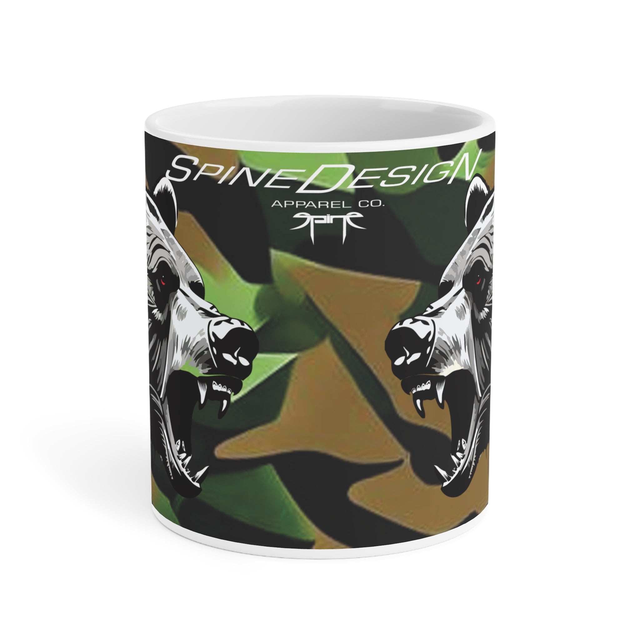 Grizzly Spine, Big Boy Ceramic Mugs (11oz\15oz\20oz) by Spine Design