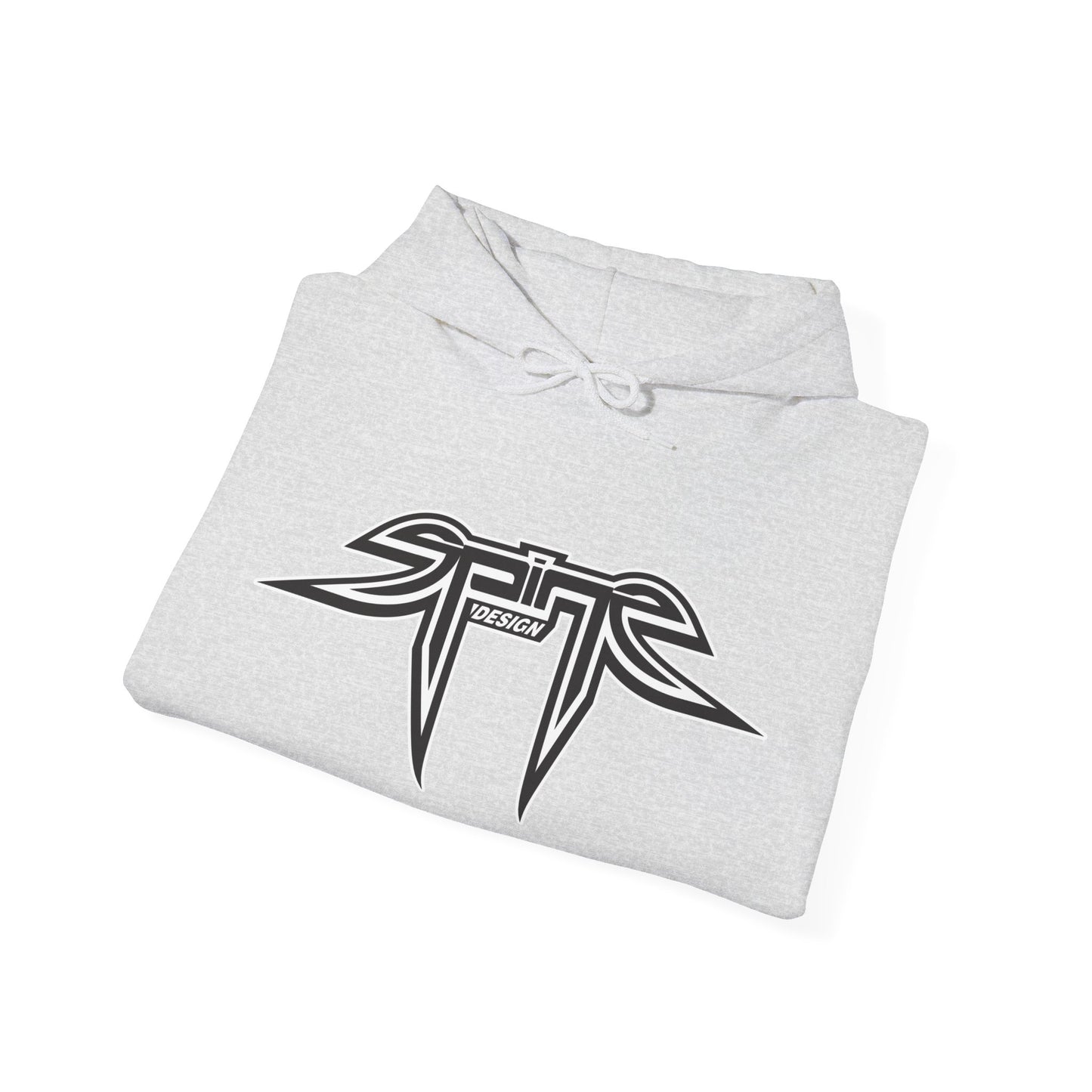 Spine Design Black and White logo Unisex Heavy Blend™ Hooded Sweatshirt