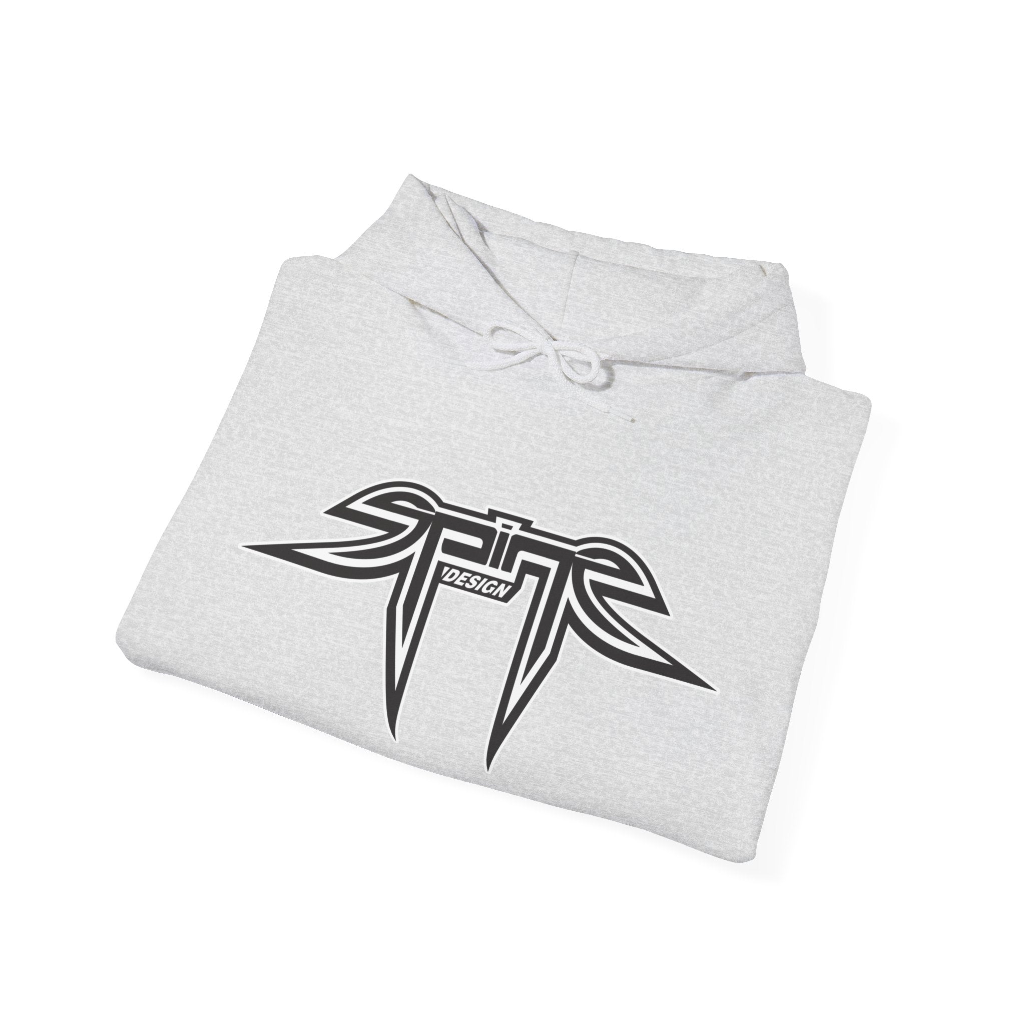 Spine Design Black and White logo Unisex Heavy Blend™ Hooded Sweatshirt