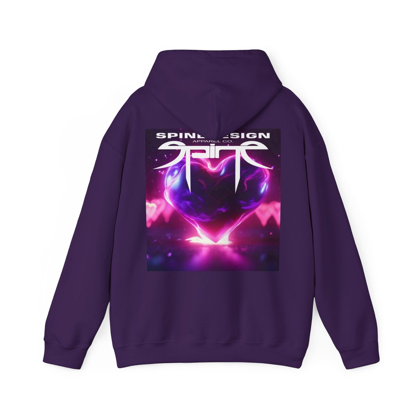 Love Spine, Unisex Heavy Blend™ Hooded Sweatshirt by Spine Design