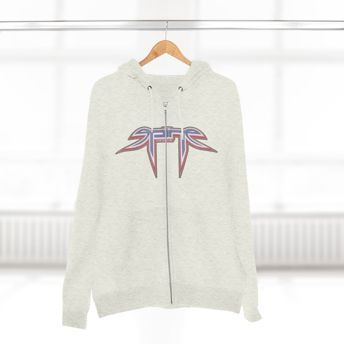 Center Ice, SPINE DESIGN, Unisex Zip Hoodie