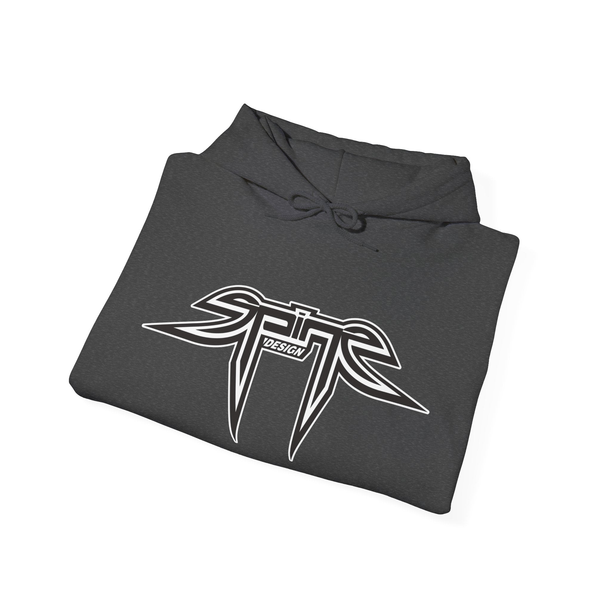 Spine Design Black and White logo Unisex Heavy Blend™ Hooded Sweatshirt