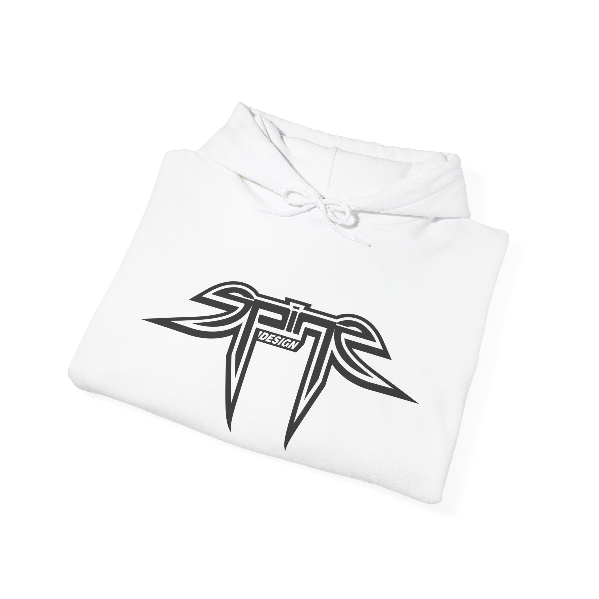 Spine Design Black and White logo Unisex Heavy Blend™ Hooded Sweatshirt
